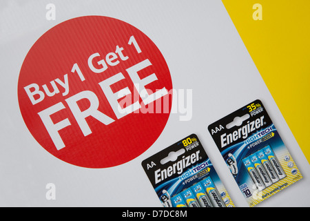 Great price   Buy 1 Get 1 free  Bogof offers in Tesco store, Southport,  Merseyside, UK Stock Photo