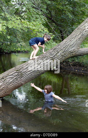 Happy kids swimming in Lake Malawi at Cape Maclear, village of Chembe
