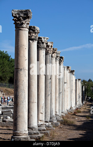 Colums in The Western Gate of Agora in Ephesus, Izmir, Turkey Stock Photo