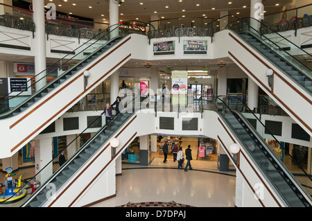 Inside interior of Waterside shopping centre center, Lincoln City ...