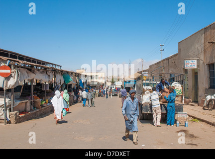 central market street in asmara eritrea Stock Photo