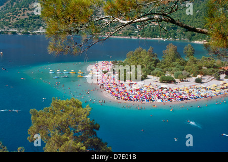 Turkey, Fethiye, Blue Lagoon and Belcekiz beach at Oludeniz Stock Photo