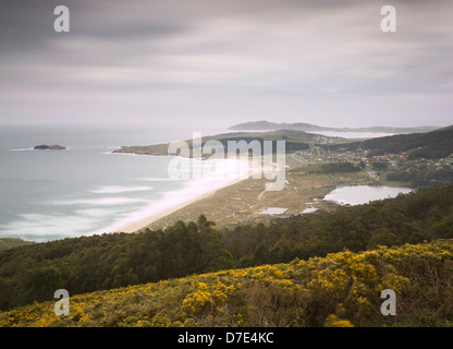 Doninos beach in Ferrol, Galicia, Spain in a cloudy day. Stock Photo