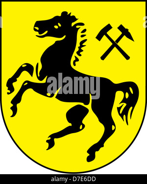 Coat of arms of the German city Herne in North Rhine-Westphalia. Stock Photo