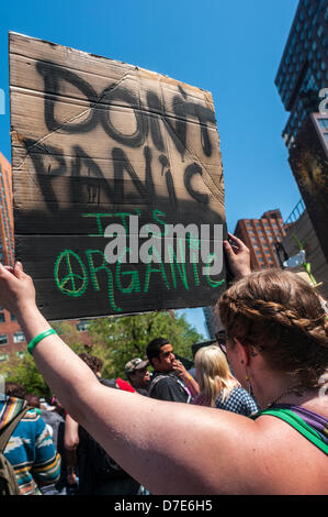 New York, USA. 4th May 2013. Pot smokers gather in Union Square, for the 46th anniversary of the Million Marijuna March, rallying for legalization in New York Credit:  Stacy Walsh Rosenstock / Alamy Live News Stock Photo