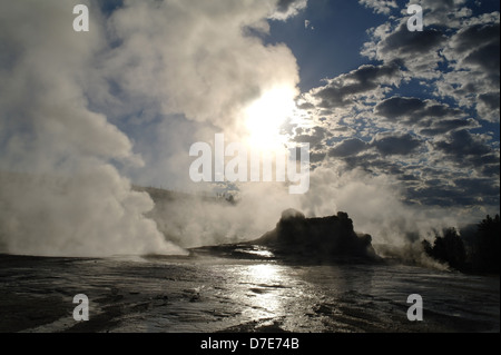 Yellowstone Rising Sun Dawn Sun Rising Above the Yellowstone River, Yellowstone National Park ...