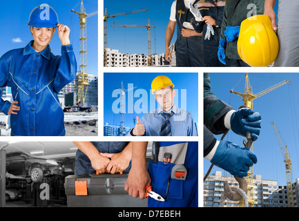 workers set Stock Photo