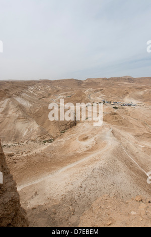 The Roman Siege Ramp at Masada, Israel Stock Photo