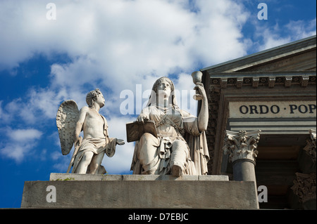 Europe Italy Piedmont Turin Gran Madre di Dio Church Statue of Maria Magdalena Stock Photo