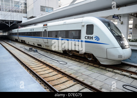 Modern Chinese high speed train. Stock Photo