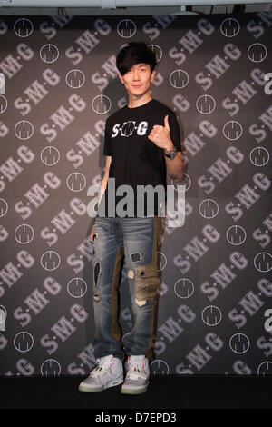 Jaden Smith attended press conference of his fashion brand with business partner JJ Lam in Taipei, Taiwan, China on Sunday May 05, 2013. Stock Photo