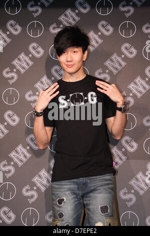 Jaden Smith attended press conference of his fashion brand with business partner JJ Lam in Taipei, Taiwan, China on Sunday May 05, 2013. Stock Photo