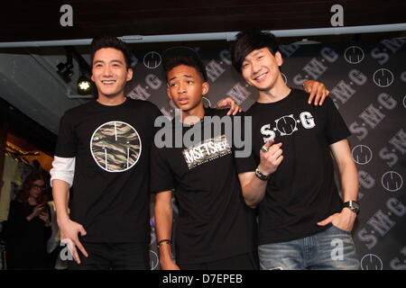 Jaden Smith attended press conference of his fashion brand with business partner JJ Lam in Taipei, Taiwan, China on Sunday May 05, 2013. Stock Photo