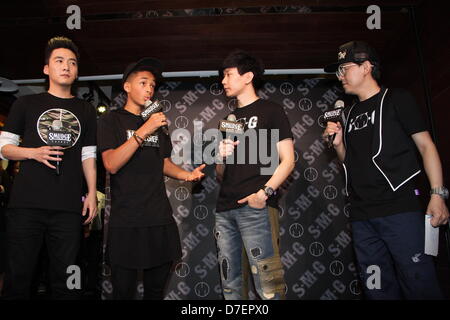 Jaden Smith attended press conference of his fashion brand with business partner JJ Lam in Taipei, Taiwan, China on Sunday May 05, 2013. Stock Photo