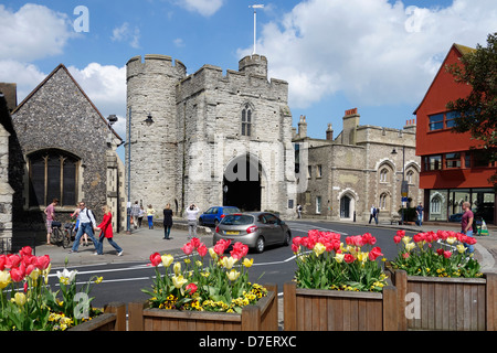 Westgate Towers Medieval Gateway Canterbury Kent Stock Photo