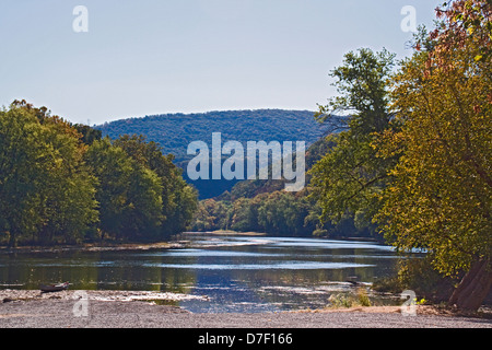 South Branch Potomac River near Fifteen Mile Creek Aqueduct. Stock Photo