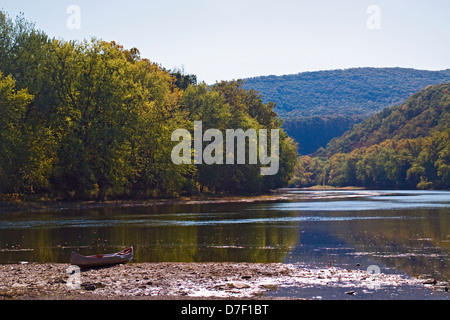 South Branch Potomac River near Fifteen Mile Creek Aqueduct. Stock Photo