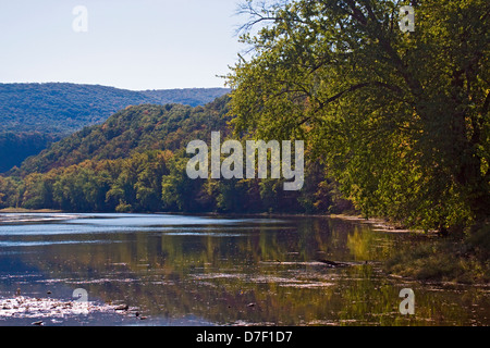 South Branch Potomac River near Fifteen Mile Creek Aqueduct. Stock Photo