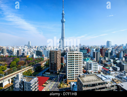 Landmark structures in Tokyo, Japan. Stock Photo