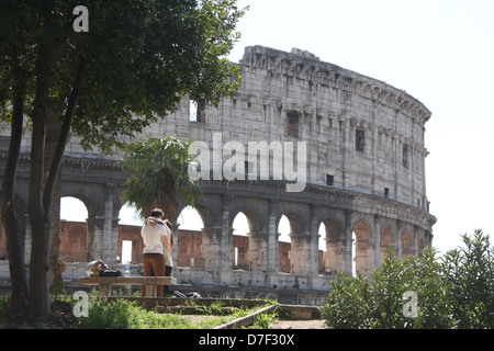 park by the colosseum in rome Stock Photo
