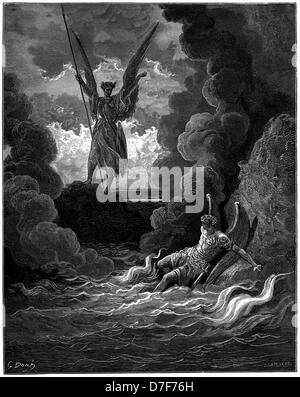 Milton's Satan and Beelzebub by Gustav Doree (Paradise Lost) Stock Photo