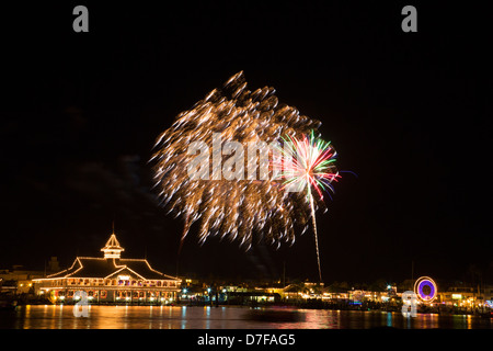 Balboa Island during the Christmas Boat Parade, Newport Beach