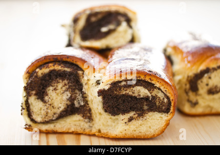 poppy seed roll Stock Photo