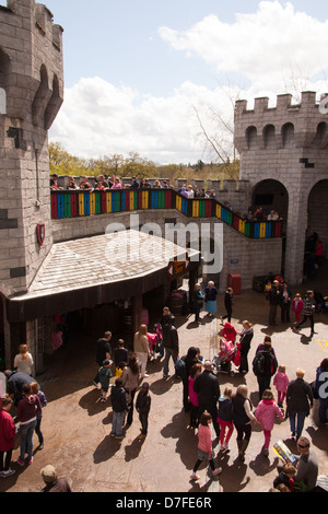 The castle containing the Dragon roller coaster ride, Legoland Windsor, London, England, United Kingdom. Stock Photo