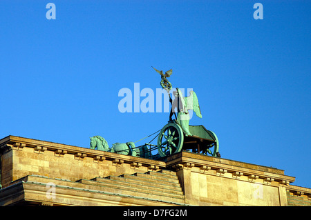 Europe, Germany, Germany, Berlin, the Brandenburg Gate,quadriga, Brandenburger Tor, Westseite Stock Photo