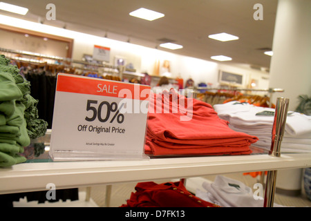 Miami Florida,Dadeland mall,products,display case sale ,merchandise,packaging,brands,Macy's,department store,interior inside, women's,clothing,apparel,a Stock Photo - Alamy