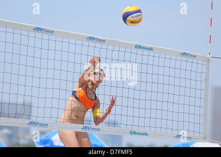 Tokyo, Japan. 6th May 2013. Keiko Onoda (JPN), MAY 6, 2013 - Beach Volleyball : JBV Tour 2013 Tokyo Open at Odaiba Beach, Tokyo, Japan. (Photo by AFLO SPORT/Alamy Live News) Stock Photo