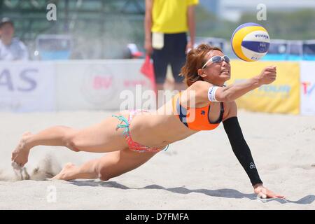 Tokyo, Japan. 6th May 2013. Yui Nagata (JPN), MAY 6, 2013 - Beach Volleyball : JBV Tour 2013 Tokyo Open at Odaiba Beach, Tokyo, Japan. (Photo by AFLO SPORT/Alamy Live News) Stock Photo