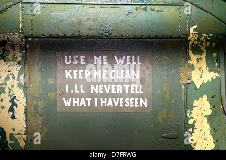 slogan on a rest room door of the Jordanian airforce, 1935 Stock Photo