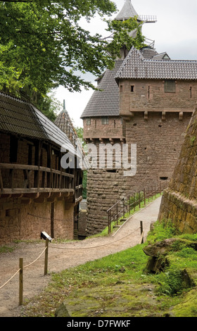 scenery at the Haut-Koenigsbourg Castle, a historic castle located in a area named 'Alsace' in France Stock Photo