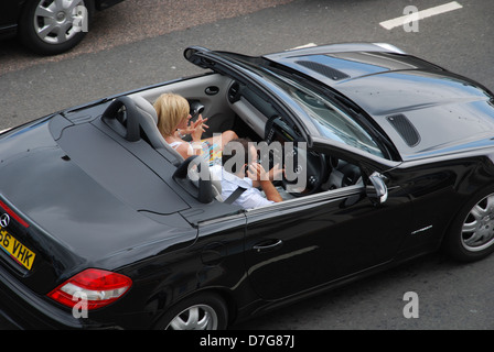 driving along Eastbourne boulevard, United Kingdom Stock Photo