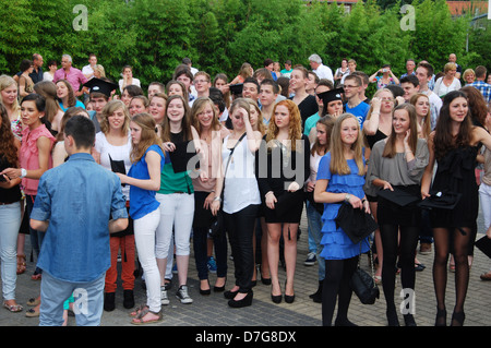 Dutch GCSE graduates Stock Photo