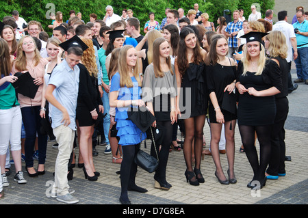 Dutch GCSE graduates Stock Photo