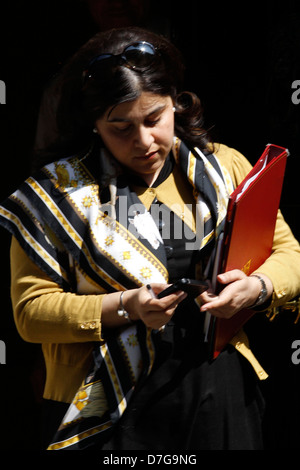 Baroness Warsi attends the weekly cabinet meeting at No:10 Downing Street in London, Britain, 07 May 2013. Stock Photo