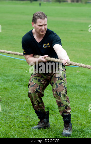 Tug of war at Hearsall Common, Coventry, UK Stock Photo