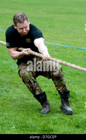 Tug of war at Hearsall Common, Coventry, UK Stock Photo