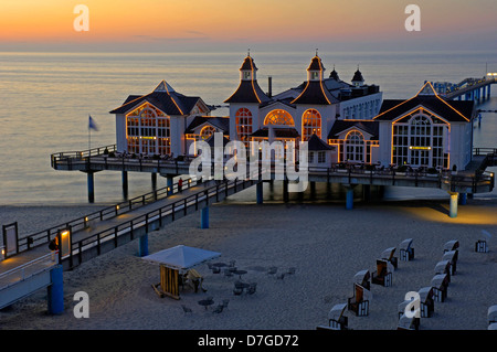 Germany, Mecklenburg-West Pomerania, island Rügen, Sellin, sea bridge, the Baltic Sea Stock Photo