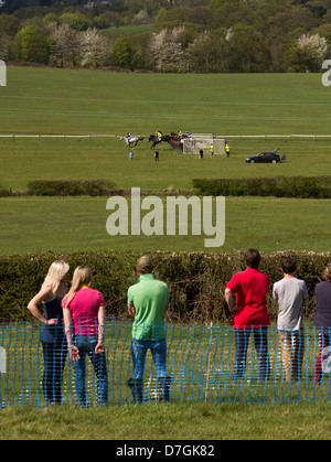 Northaw Point to Point Course Horse Racing Bank Holiday Monday 6th May 2013. Stock Photo