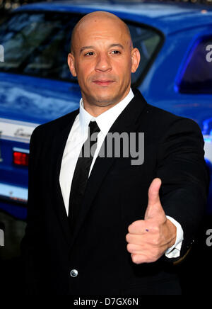 VIN DIESEL FAST & FURIOUS 6. WORLD PREMIERE LEICESTER SQUARE LONDON ENGLAND UK 07 May 2013 Stock Photo