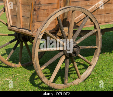 old wheel from the cart Stock Photo