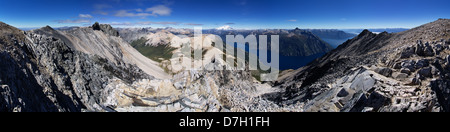 Patagonia landscape panorama from the summit of Pico Turista near Bariloche Stock Photo