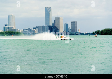 Hydorplane racing Miami Marine stadium, Miami, Stock Photo