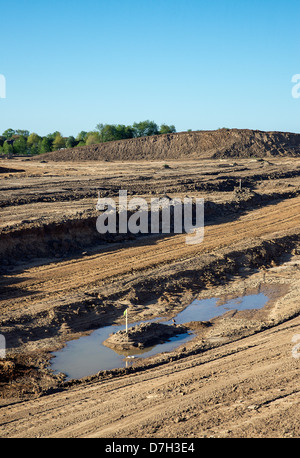 Raw land under development for new housing construction, New Jersey, USA Stock Photo