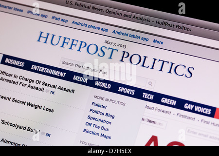 Huffington Post Politics website on screen Stock Photo