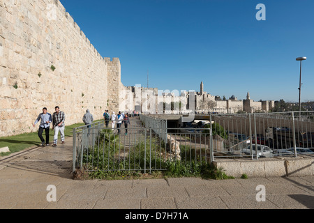 The Jaffa Gate in the Old City Wall of Jerusalem, Israel Stock Photo