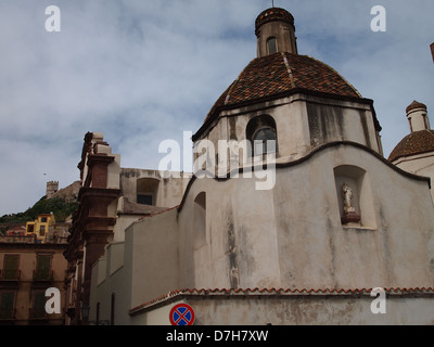 An interesting dome of a church in Bosa on Sardinia island in Italy Stock Photo